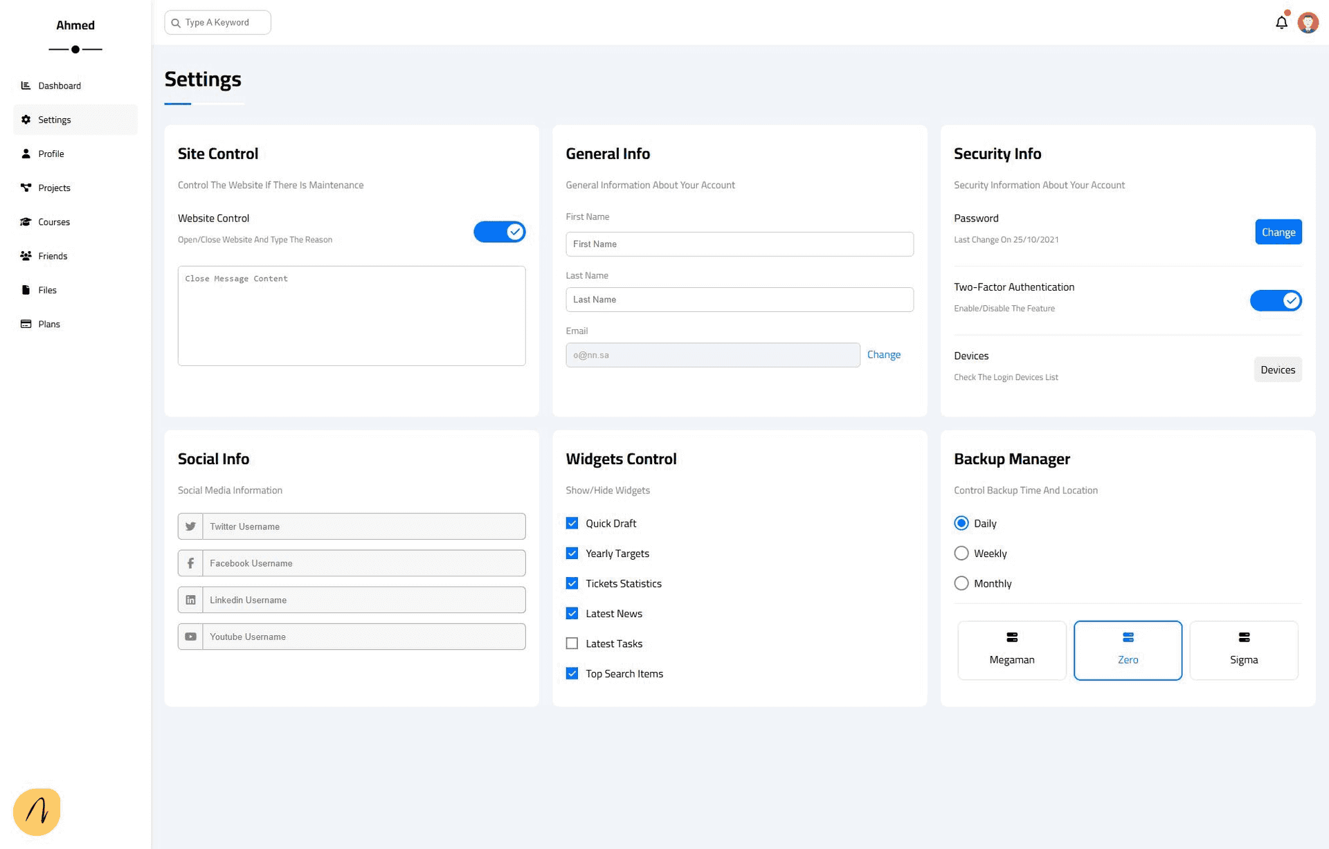 Analytics Dashboard — screen 2